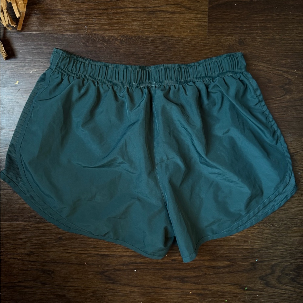 Nike Dark Green Women’s Dri-Fit Athletic Shorts - Picture 2 of 3
